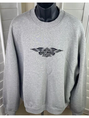Harley Davidson Originals Silver Wing Embroidered Crewneck Sweatshirt - Men's M